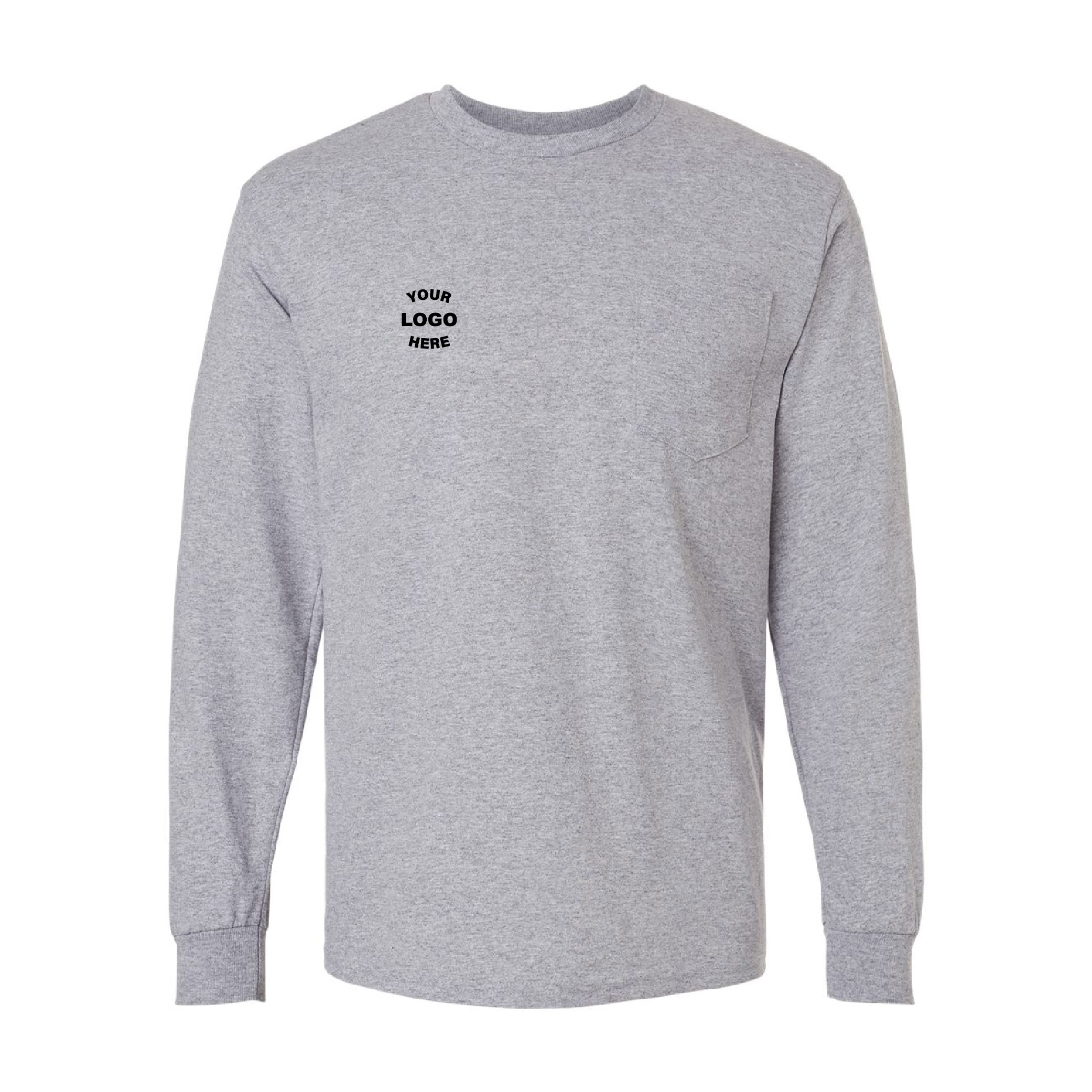 Gildan - Men's Ultra Cotton Long Sleeve Pocket T-Shirt